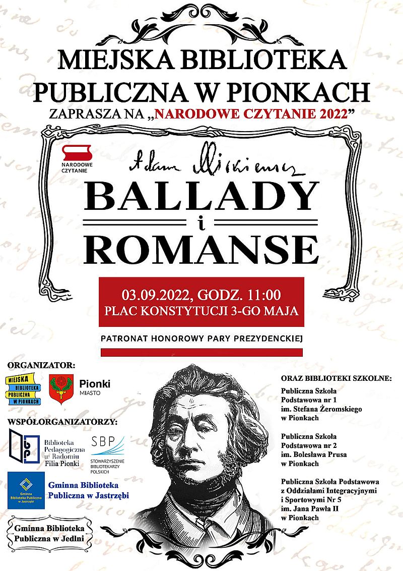 Narodowe Czytanie „Ballad i Romansów” Adama Mickiewicza